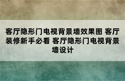 客厅隐形门电视背景墙效果图 客厅装修新手必看 客厅隐形门电视背景墙设计